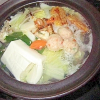 鶏団子と竹輪葱スープ